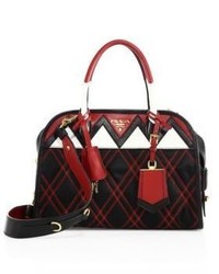 Prada Tessuto Impunto Nylon Leather Satchel