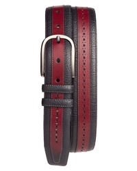 Red and Black Leather Belt