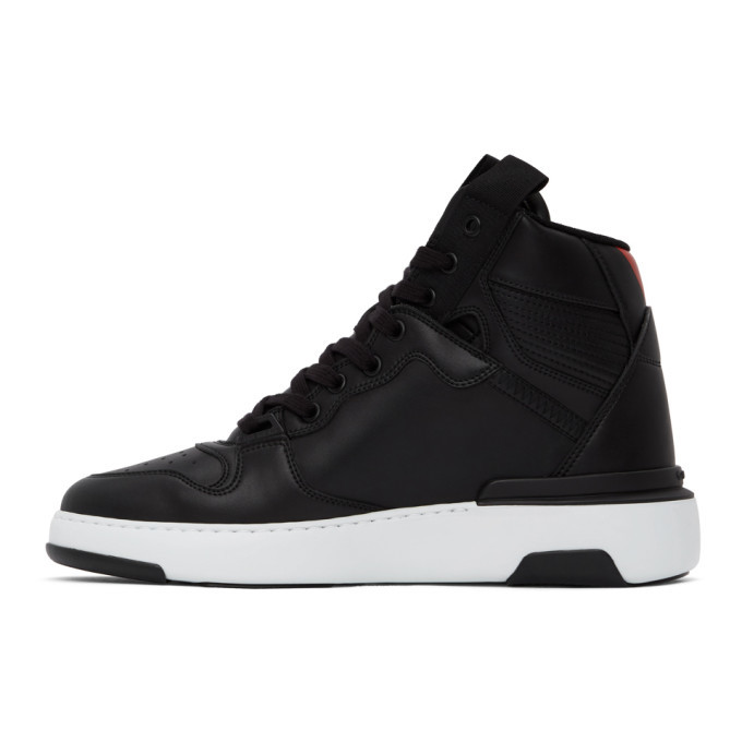 Givenchy Black And Red Wing High Top Sneakers, $895 | SSENSE | Lookastic