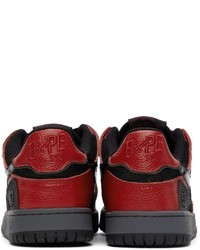 BAPE Black Red Sk8 Sta Low Sneakers