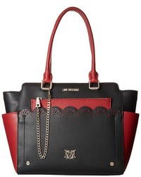 Love Moschino Eyelets Removable Clutch Tote