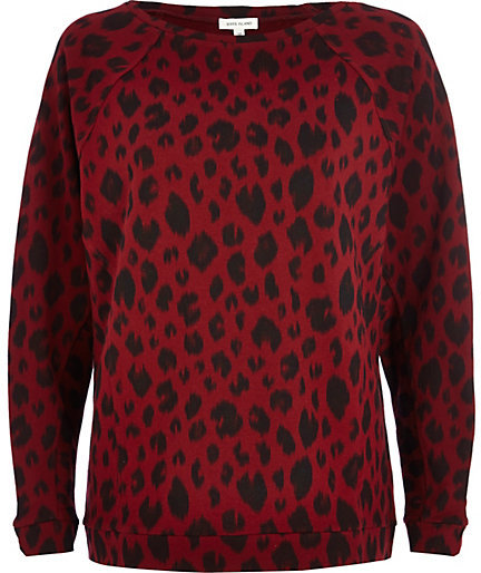 river island red sweatshirt