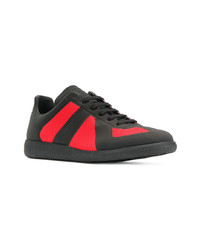 Red and Black Low Top Sneakers