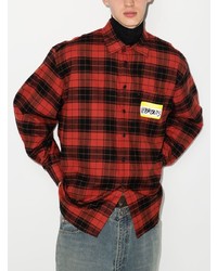 Vetements My Name Is Check Print Flannel Shirt