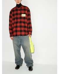 Vetements My Name Is Check Print Flannel Shirt