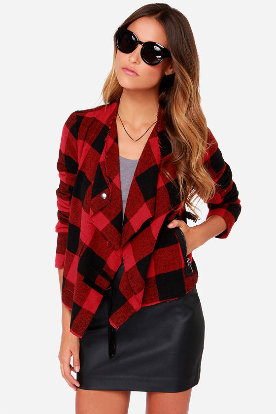 Bb Dakota Rosanna Black And Red Plaid Jacket Where To Buy And How To Wear 6687