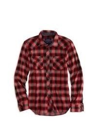 American Eagle Outfitters Plaid Western Shirt L Tall