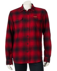 Field Stream Plaid Flannel Classic Fit Button Down Shirt