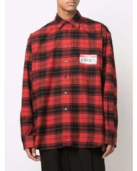 Vetements Hello My Name Is Checked Shirt