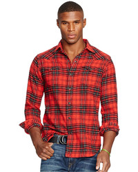 Polo Ralph Lauren Plaid Twill Western Shirt, $145 | Macy's | Lookastic