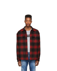 DSQUARED2 Red Dropped Military Fit Shirt