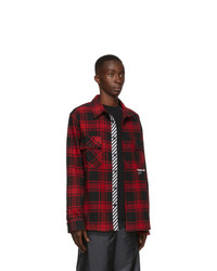 Off-White Red Quote Flannel Shirt