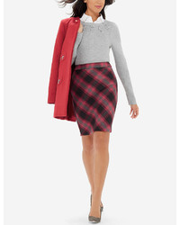 The Limited Soft Plaid Pencil Skirt