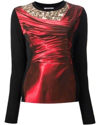 Moschino Cheap & Chic Ruched Printed Sweater