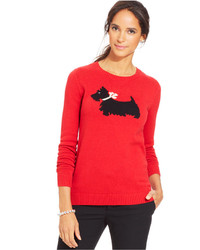 Charter Club Scotty Dog Print Sweater