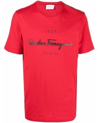 Salvatore Ferragamo 1927 Logo Print Short Sleeve T Shirt