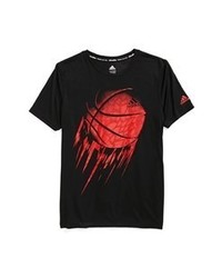 adidas Basketball Fusion Climalite T Shirt Hi Resolution Black Red ...