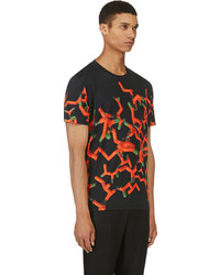 Christopher Kane Black Red All Over Molecule T Shirt