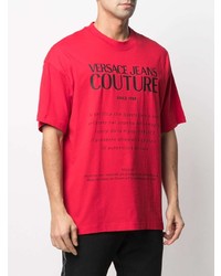 VERSACE JEANS COUTURE Etichetta Motif Print T Shirt