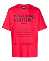VERSACE JEANS COUTURE Etichetta Motif Print T Shirt