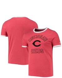 New Era Heathered Red Cincinnati Reds Brushed Ringer T Shirt In Heather Red At Nordstrom