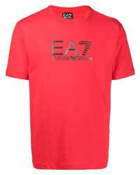 Ea7 Emporio Armani Logo Appliqu T Shirt