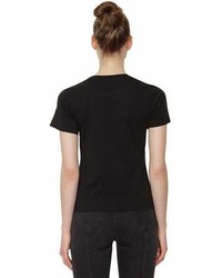Philosophy di Lorenzo Serafini Logo Print Cotton Jersey Lace T Shirt