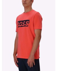 BOSS Logo Print Cotton T Shirt