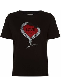 Saint Laurent Love Print T Shirt