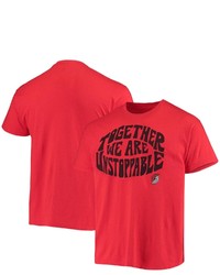 Junk Food Red Portland Trail Blazers Positive Message Enzyme Washed T Shirt