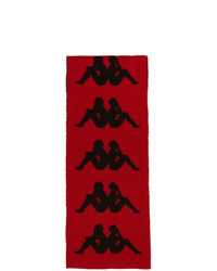 Faith Connexion Red And Black Kappa Edition Logo Scarf