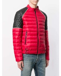Just Cavalli Quilted Two Tone Zipped Jacket