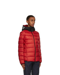 Moncler Red And Black Down Provins Jacket