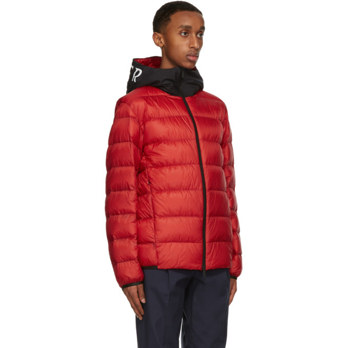Moncler Red And Black Down Provins Jacket, $1,380 | SSENSE | Lookastic