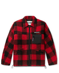 Red and Black Shirt Jacket