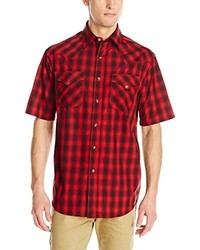 Red and Black Short Sleeve Shirt