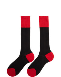 Prada Black And Red Bi Color Socks