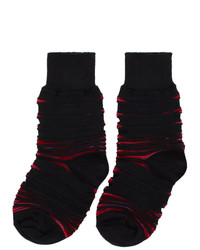 Issey Miyake Men Black Ikat Socks
