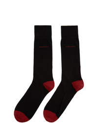 BOSS Two Pack Red And Black Mismatched Socks