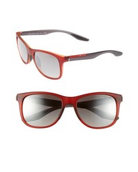 Prada 55mm Square Sunglasses Red One Size