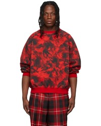 LU'U DAN Red Rose Burst Sweatshirt