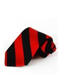 Red and Black Vertical Striped Tie