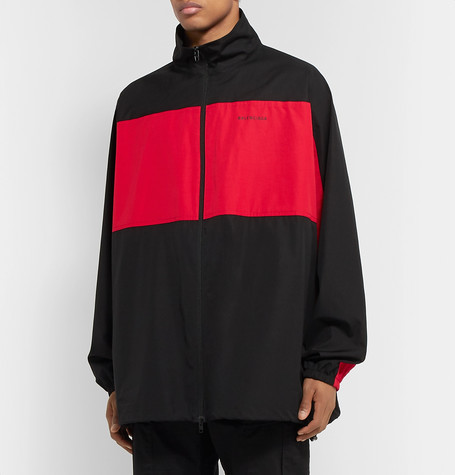 Balenciaga Oversized Colour Block Cotton Shell Jacket, $1,051 | MR PORTER |  Lookastic