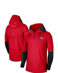 Nike Red Bulldogs College Player Quarter Zip Pullover Hoodie Jacket At Nordstrom