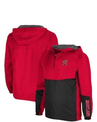 Colosseum Red Maryland Terrapins Freeway Theory Quarter Zip Anorak Hoodie At Nordstrom