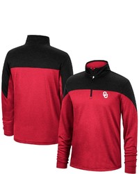 Top of the World Crimsonheathered Black Oklahoma Sooners Textured Color Block Quarter  At Nordstrom