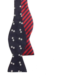 Brooks Brothers Dice With Bb5 Stripe Reversible Bow Tie