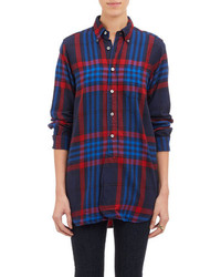 Red and Navy Dress Shirt