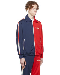 Palm Angels Navy Red Polyester Sweatshirt