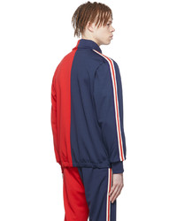 Palm Angels Navy Red Polyester Sweatshirt